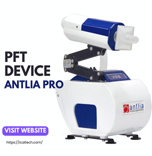 Image of PFT Test device for lung test which is named as Antlia pro by Icaltech India