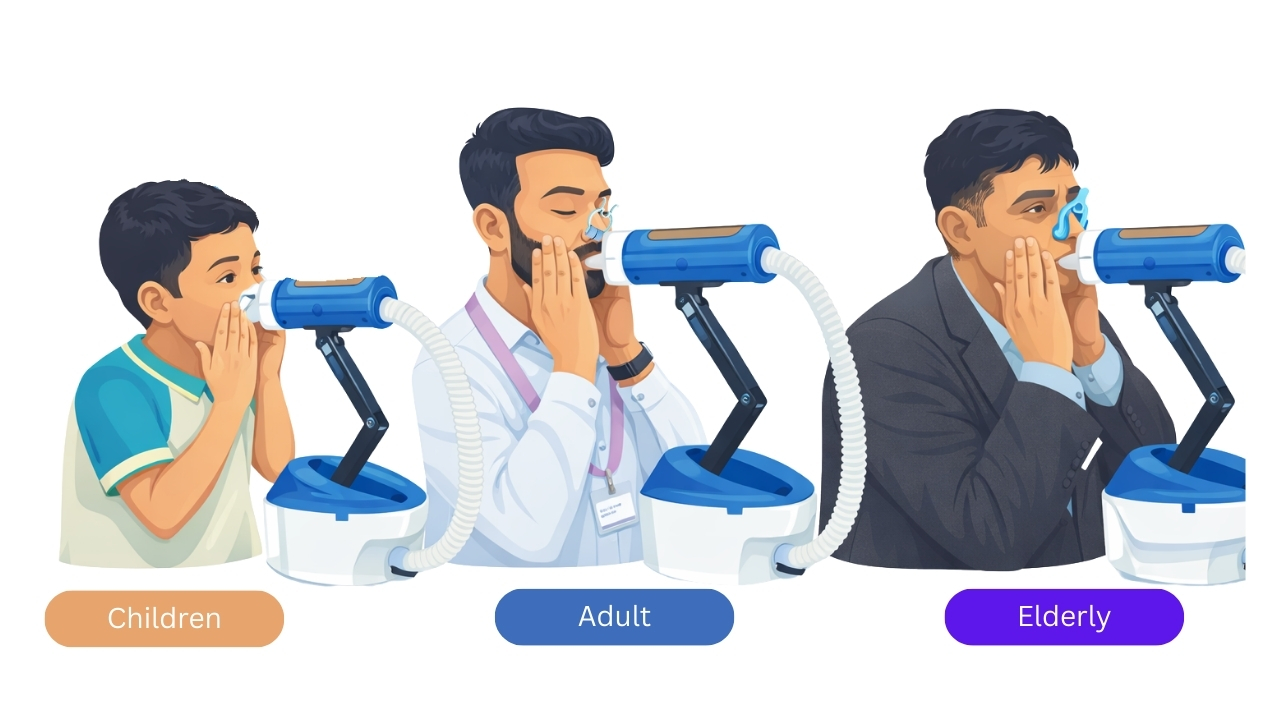 Antlia Pro is an advanced pulmonary function test machine designed for accurate, non-invasive lung function assessment using Forced Oscillation Technology.